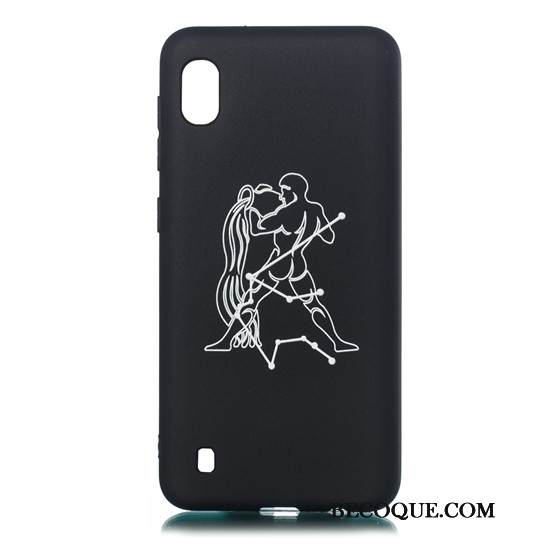 Kuori Samsung Galaxy A10 Pehmeä Neste Pesty Suede Musta, Kotelo Samsung Galaxy A10 Sarjakuva Ultra Puhelimen Kuoret