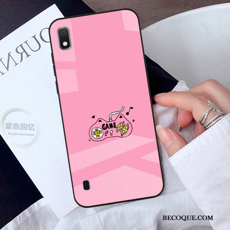 Kuori Samsung Galaxy A10 Sarjakuva Puhelimen Kuoret Lasi, Kotelo Samsung Galaxy A10 Persoonallisuus Vihreä