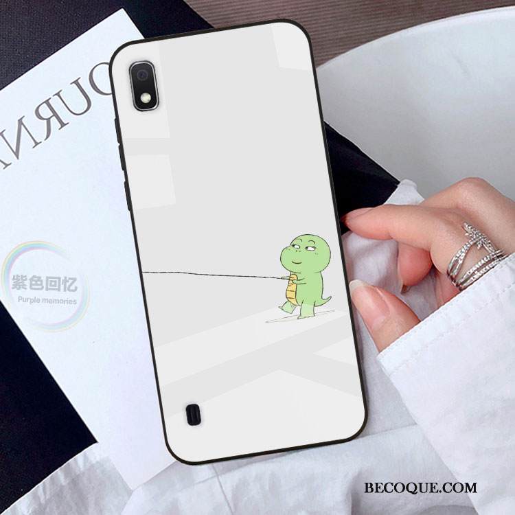 Kuori Samsung Galaxy A10 Sarjakuva Puhelimen Kuoret Lasi, Kotelo Samsung Galaxy A10 Persoonallisuus Vihreä