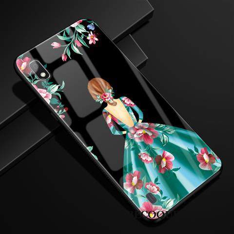 Kuori Samsung Galaxy A10 Ylellisyys Sideharso Lasi, Kotelo Samsung Galaxy A10 Suojaus Punainen Muokata