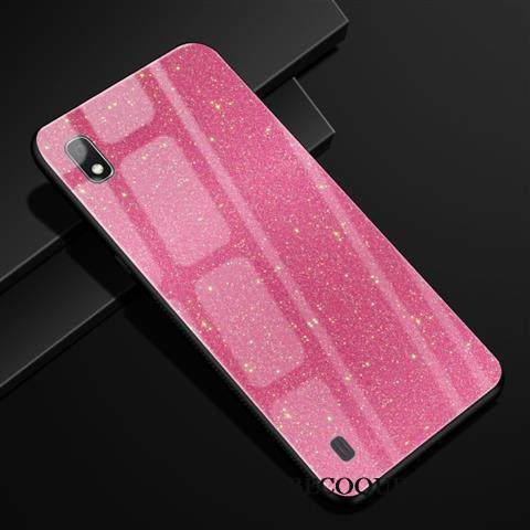 Kuori Samsung Galaxy A10 Ylellisyys Sideharso Lasi, Kotelo Samsung Galaxy A10 Suojaus Punainen Muokata