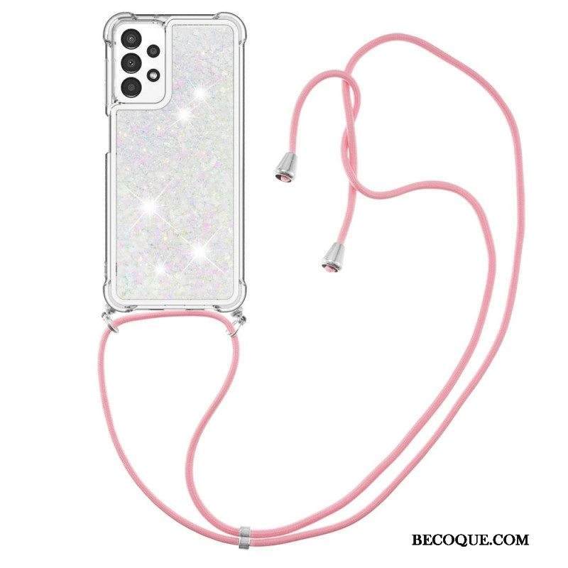 Kuori Samsung Galaxy A13 Kiristysnyörillä Kiristysnyöri Paljetteja