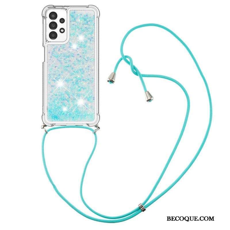 Kuori Samsung Galaxy A13 Kiristysnyörillä Kiristysnyöri Paljetteja