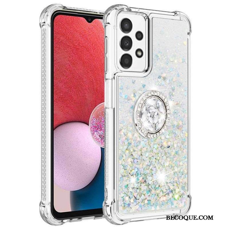 Kuori Samsung Galaxy A13 Paljetteja Rengastuella