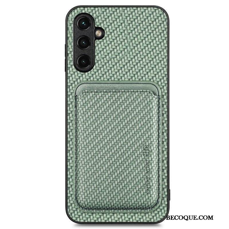 Kuori Samsung Galaxy A14 / A14 5G Irrotettava Korttiteline Hiilikuidusta