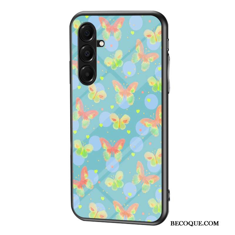 Kuori Samsung Galaxy A17 4g / 5g Karkaistusta Lasista Valmistetut Perhoset