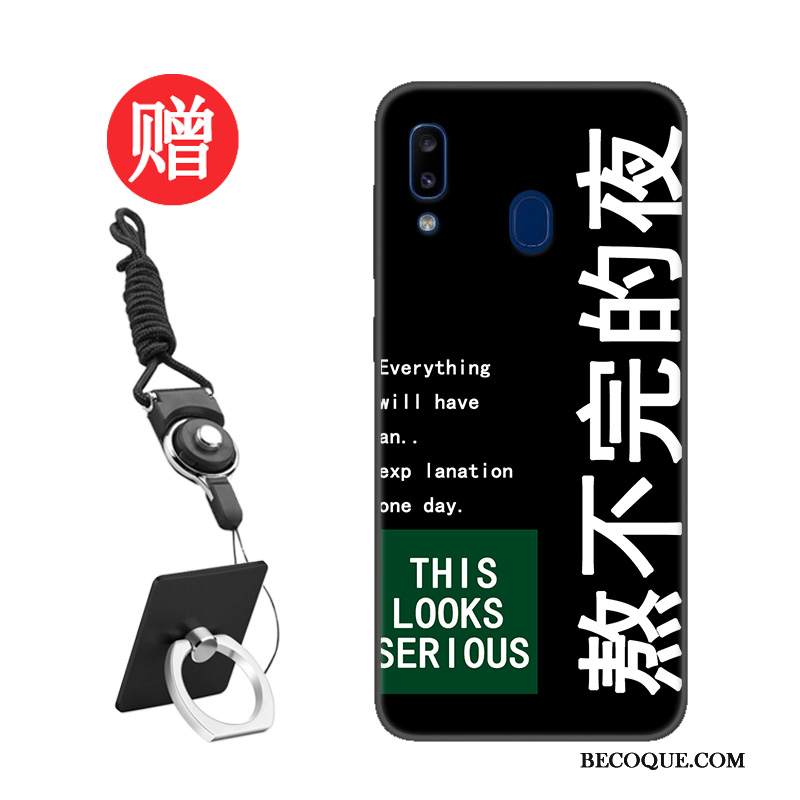 Kuori Samsung Galaxy A20e Pehmeä Neste Net Red Trendi, Kotelo Samsung Galaxy A20e Suojaus Karkaisu Musta