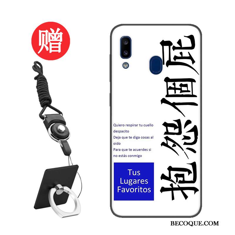 Kuori Samsung Galaxy A20e Pehmeä Neste Net Red Trendi, Kotelo Samsung Galaxy A20e Suojaus Karkaisu Musta