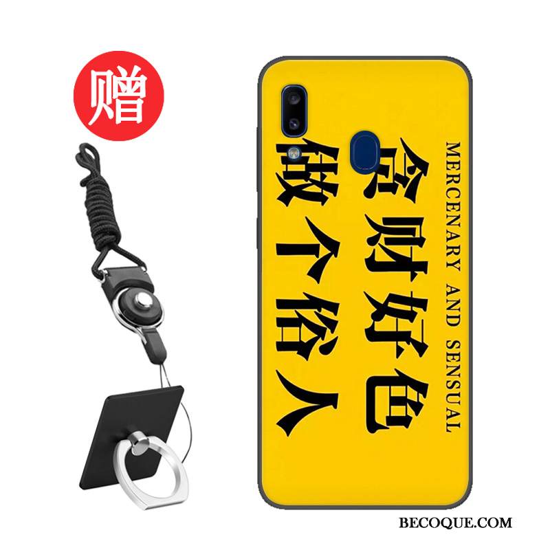 Kuori Samsung Galaxy A20e Pehmeä Neste Net Red Trendi, Kotelo Samsung Galaxy A20e Suojaus Karkaisu Musta