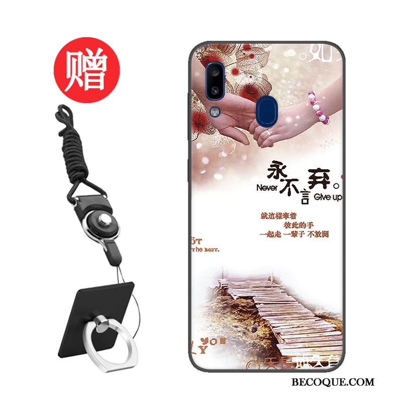 Kuori Samsung Galaxy A20e Pehmeä Neste Net Red Trendi, Kotelo Samsung Galaxy A20e Suojaus Karkaisu Musta