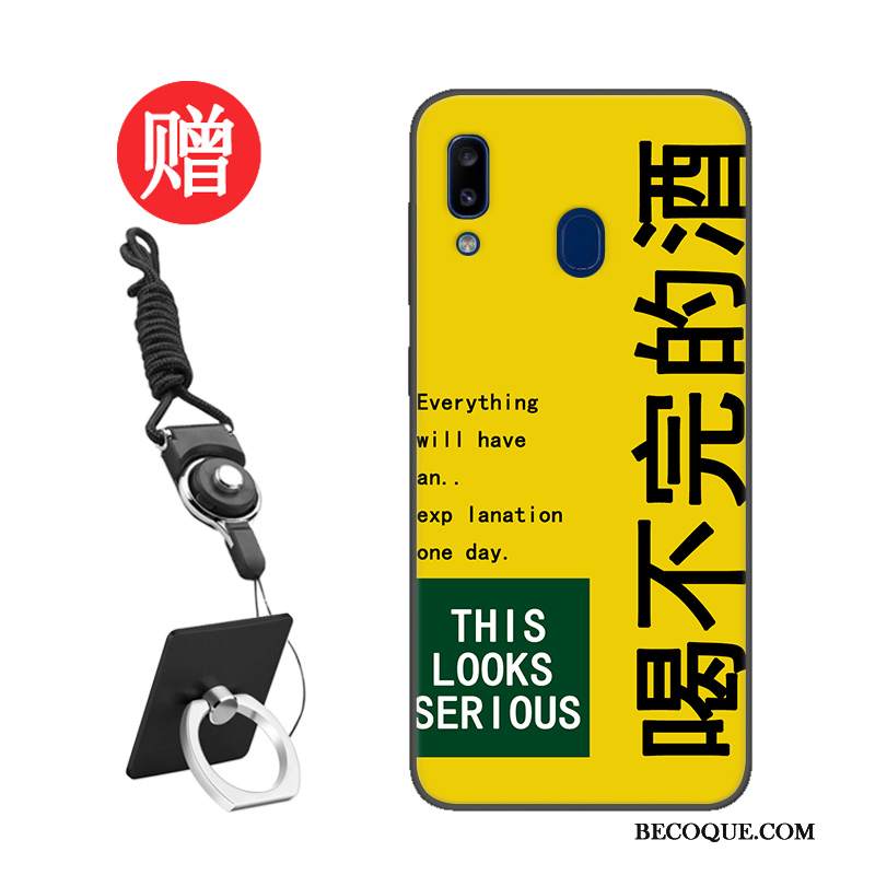 Kuori Samsung Galaxy A20e Pehmeä Neste Net Red Trendi, Kotelo Samsung Galaxy A20e Suojaus Karkaisu Musta