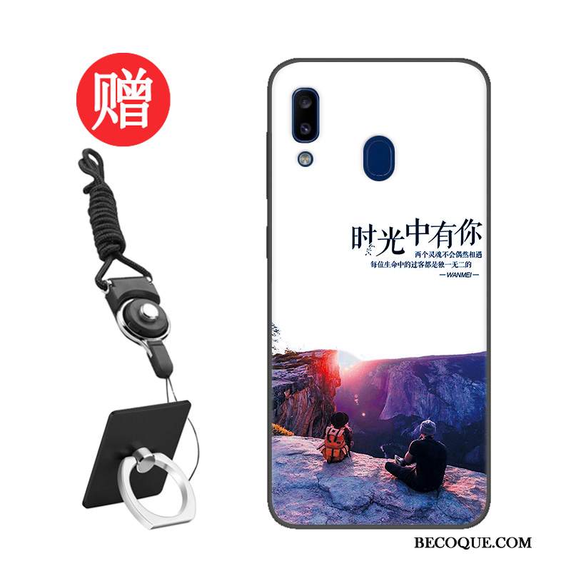 Kuori Samsung Galaxy A20e Pehmeä Neste Net Red Trendi, Kotelo Samsung Galaxy A20e Suojaus Karkaisu Musta