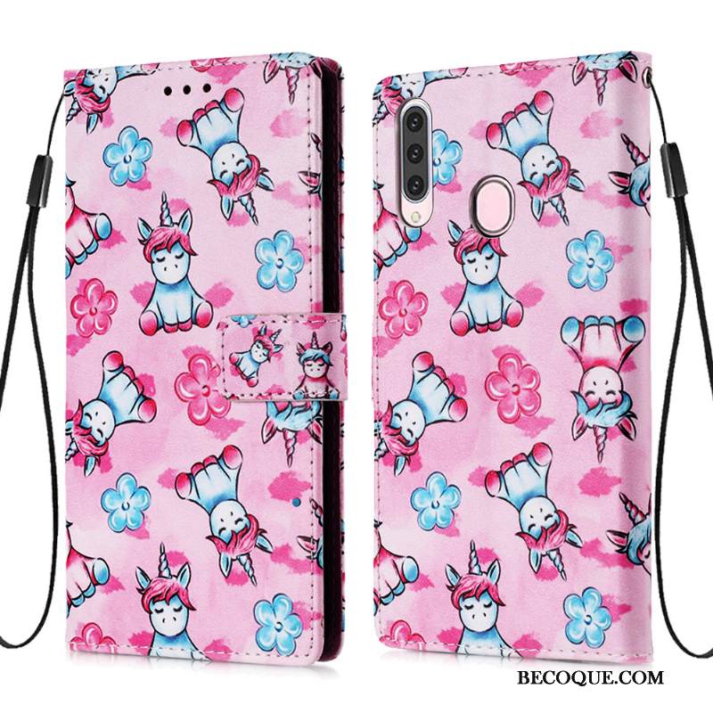 Kuori Samsung Galaxy A20s Kuoret Persoonallisuus Kortti, Kotelo Samsung Galaxy A20s Nahka Sininen