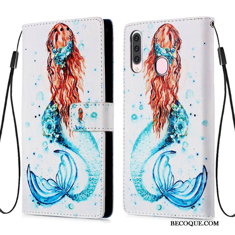 Kuori Samsung Galaxy A20s Kuoret Persoonallisuus Kortti, Kotelo Samsung Galaxy A20s Nahka Sininen