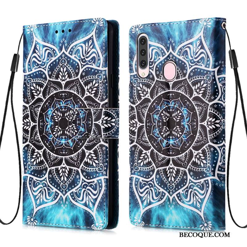 Kuori Samsung Galaxy A20s Kuoret Persoonallisuus Kortti, Kotelo Samsung Galaxy A20s Nahka Sininen