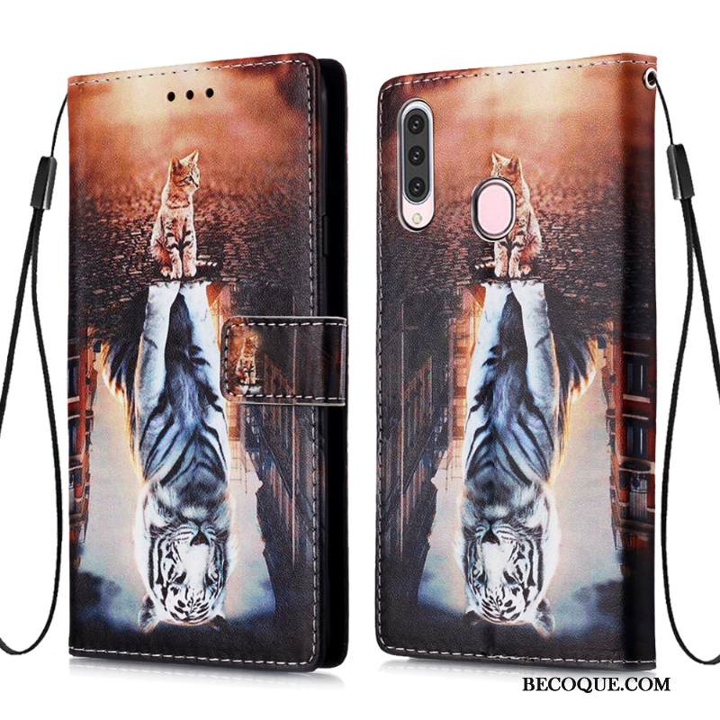 Kuori Samsung Galaxy A20s Kuoret Persoonallisuus Kortti, Kotelo Samsung Galaxy A20s Nahka Sininen