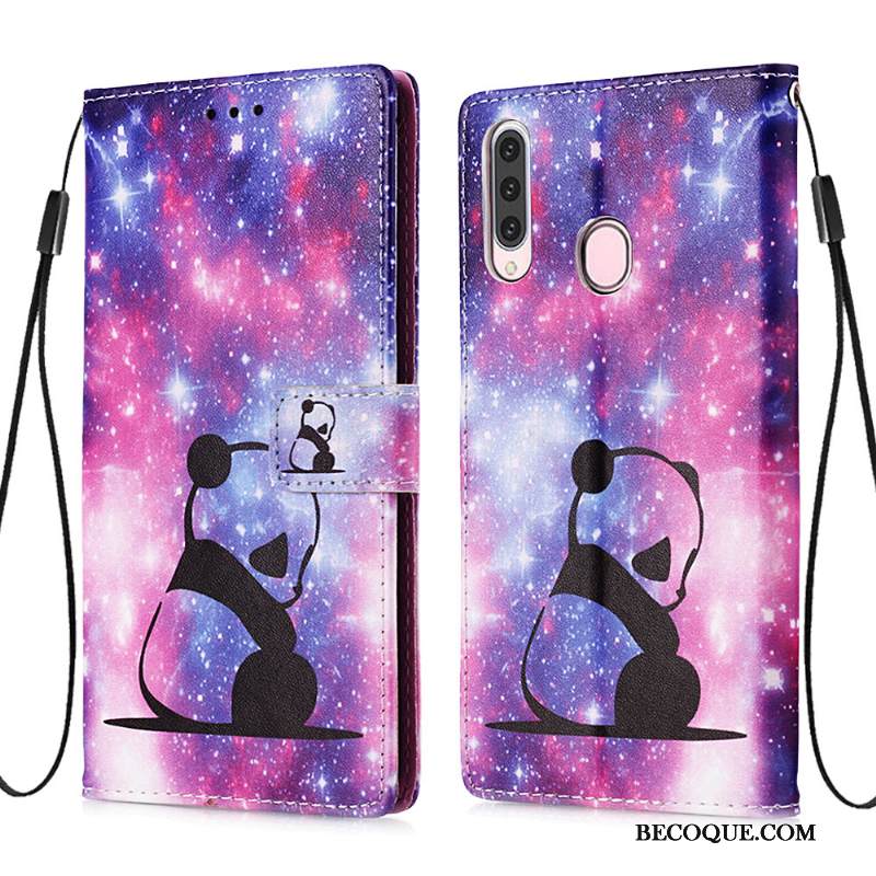 Kuori Samsung Galaxy A20s Kuoret Persoonallisuus Kortti, Kotelo Samsung Galaxy A20s Nahka Sininen