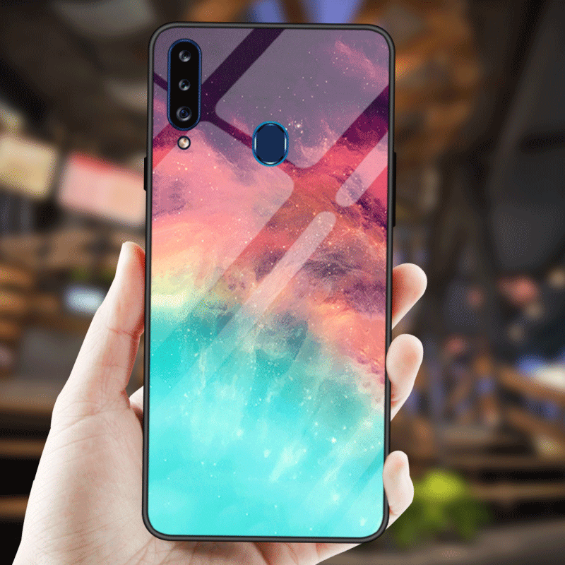 Kuori Samsung Galaxy A20s Laukut Murtumaton Musta, Kotelo Samsung Galaxy A20s Suojaus Peili Lasi