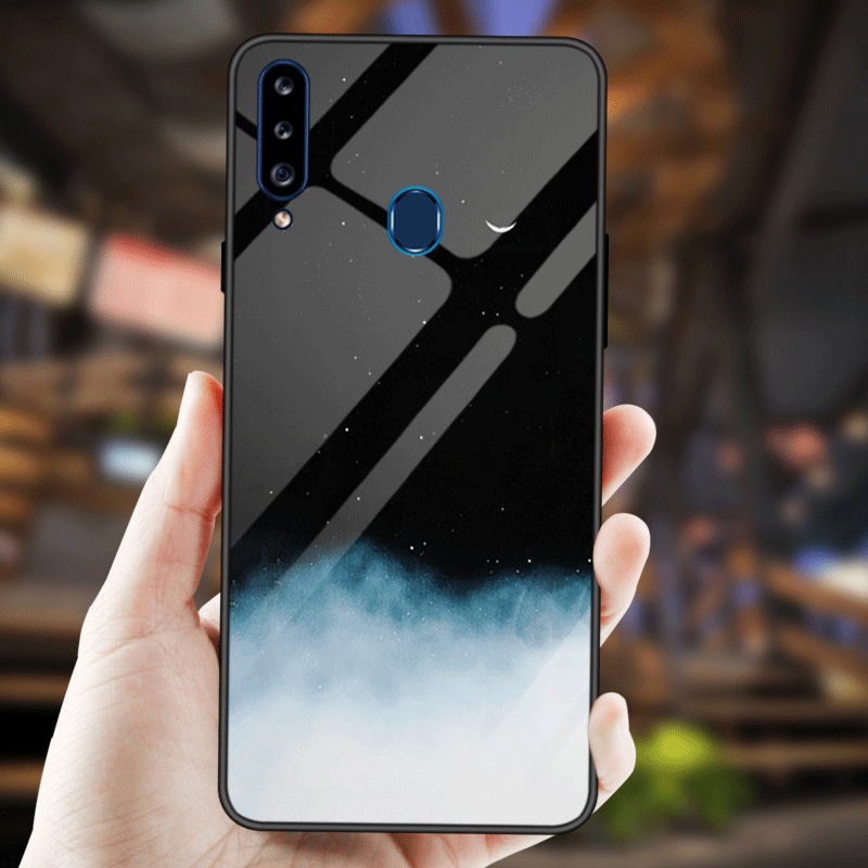 Kuori Samsung Galaxy A20s Laukut Murtumaton Musta, Kotelo Samsung Galaxy A20s Suojaus Peili Lasi