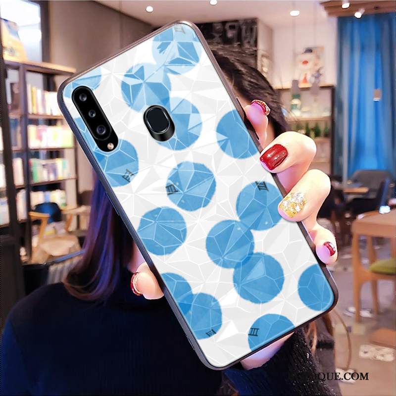 Kuori Samsung Galaxy A20s Laukut Puhelimen Kuoret Timantti, Kotelo Samsung Galaxy A20s Pehmeä Neste Kukkakuvio Vihreä