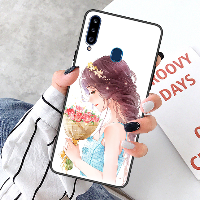 Kuori Samsung Galaxy A20s Laukut Punainen Puhelimen Kuoret, Kotelo Samsung Galaxy A20s Pehmeä Neste Muokata Pesty Suede