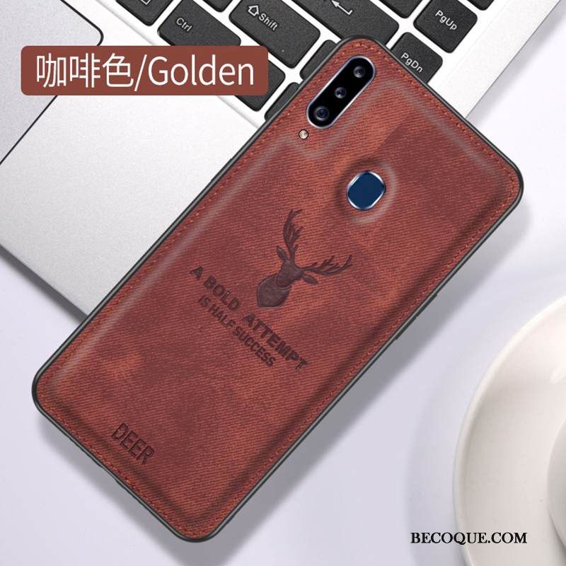 Kuori Samsung Galaxy A20s Laukut Sininen Kukkakuvio, Kotelo Samsung Galaxy A20s Silikoni Ohut Net Red