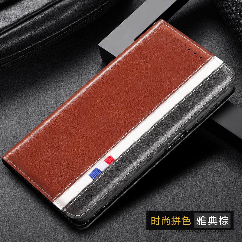 Kuori Samsung Galaxy A20s Nahka Puhelimen Kuoret Liiketoiminta, Kotelo Samsung Galaxy A20s Kuoret Sininen