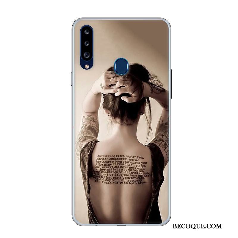 Kuori Samsung Galaxy A20s Sarjakuva Persoonallisuus Murtumaton, Kotelo Samsung Galaxy A20s Suojaus Puhelimen Kuoret Valkoinen
