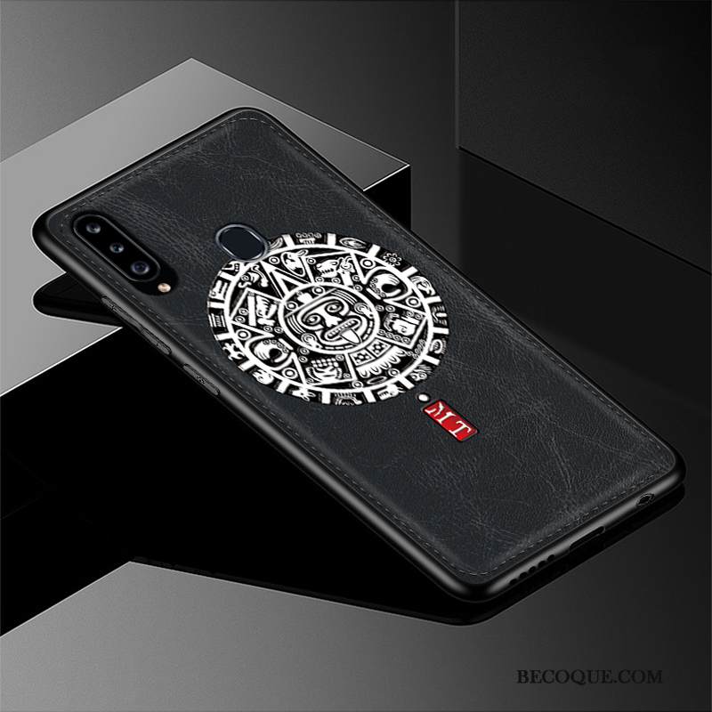 Kuori Samsung Galaxy A20s Silikoni Harmaa Trendi, Kotelo Samsung Galaxy A20s Kohokuviointi Tuuli Persoonallisuus