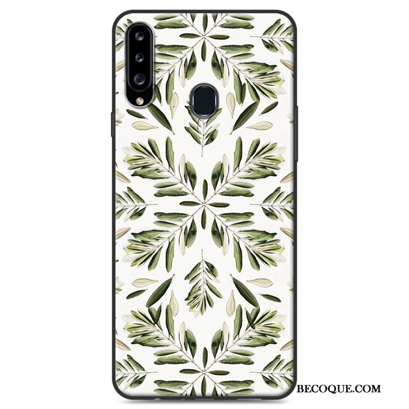 Kuori Samsung Galaxy A20s Silikoni Maisema Sininen, Kotelo Samsung Galaxy A20s Suojaus Yksinkertainen Puhelimen Kuoret