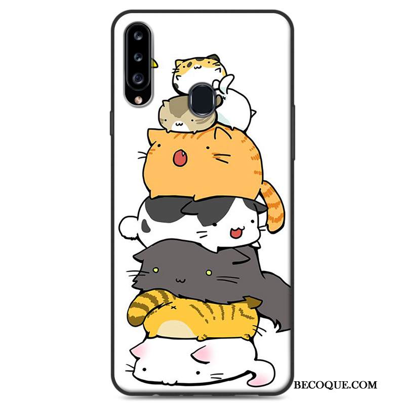 Kuori Samsung Galaxy A20s Silikoni Maisema Sininen, Kotelo Samsung Galaxy A20s Suojaus Yksinkertainen Puhelimen Kuoret