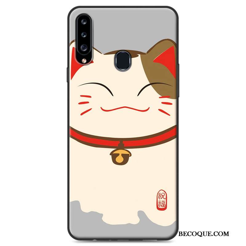 Kuori Samsung Galaxy A20s Silikoni Maisema Sininen, Kotelo Samsung Galaxy A20s Suojaus Yksinkertainen Puhelimen Kuoret