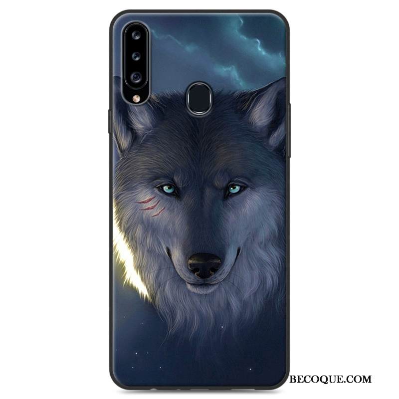 Kuori Samsung Galaxy A20s Silikoni Maisema Sininen, Kotelo Samsung Galaxy A20s Suojaus Yksinkertainen Puhelimen Kuoret