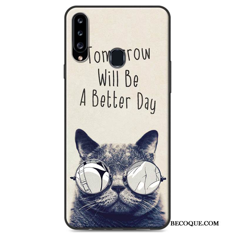 Kuori Samsung Galaxy A20s Silikoni Maisema Sininen, Kotelo Samsung Galaxy A20s Suojaus Yksinkertainen Puhelimen Kuoret