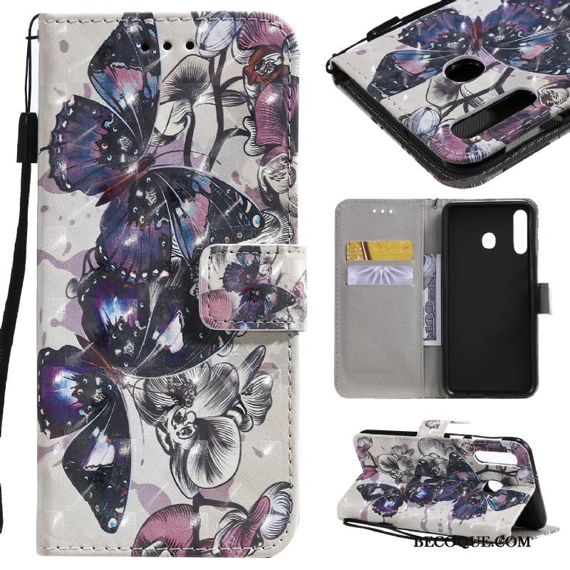 Kuori Samsung Galaxy A20s Suojaus Valkoinen Kortti, Kotelo Samsung Galaxy A20s Kuoret Puhelimen Kuoret