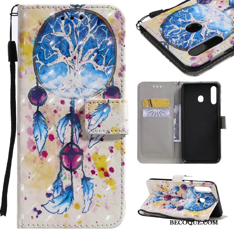 Kuori Samsung Galaxy A20s Suojaus Valkoinen Kortti, Kotelo Samsung Galaxy A20s Kuoret Puhelimen Kuoret