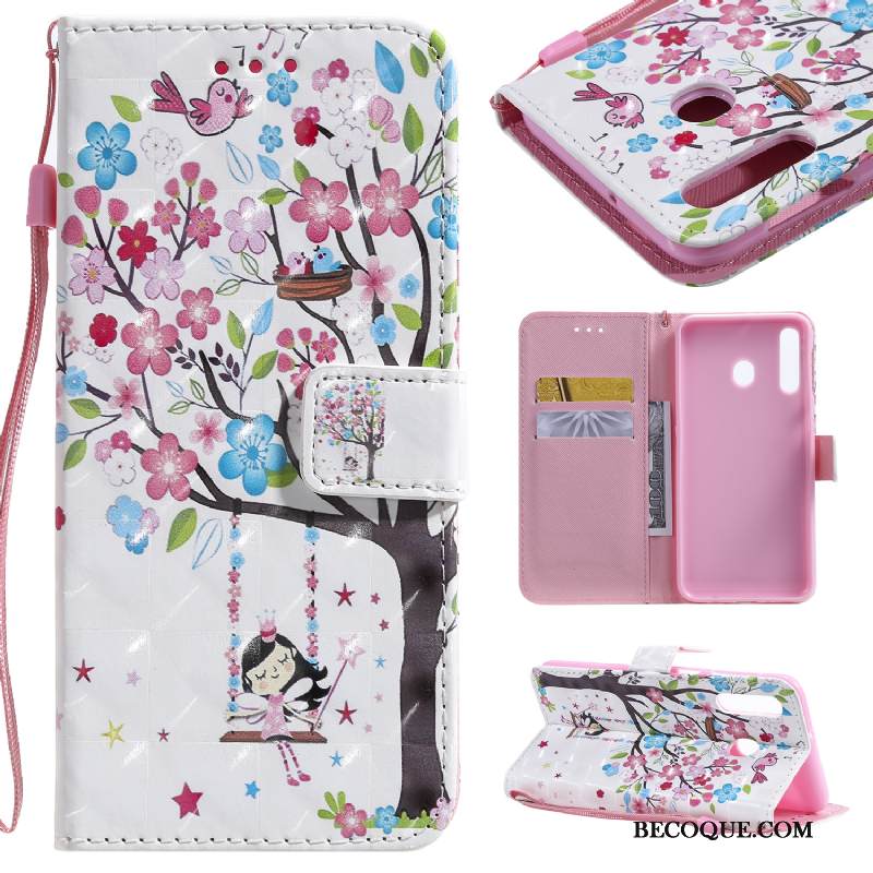 Kuori Samsung Galaxy A20s Suojaus Valkoinen Kortti, Kotelo Samsung Galaxy A20s Kuoret Puhelimen Kuoret