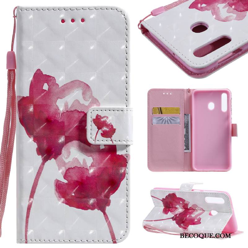 Kuori Samsung Galaxy A20s Suojaus Valkoinen Kortti, Kotelo Samsung Galaxy A20s Kuoret Puhelimen Kuoret