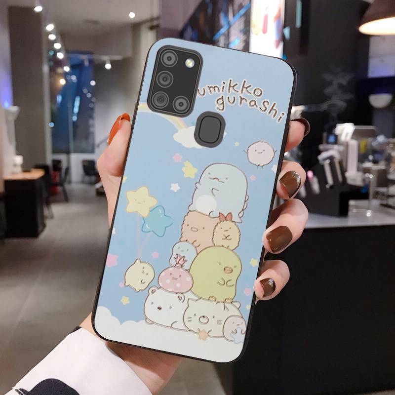 Kuori Samsung Galaxy A21s Laukut Musta Persoonallisuus, Kotelo Samsung Galaxy A21s Sarjakuva Net Red Uusi