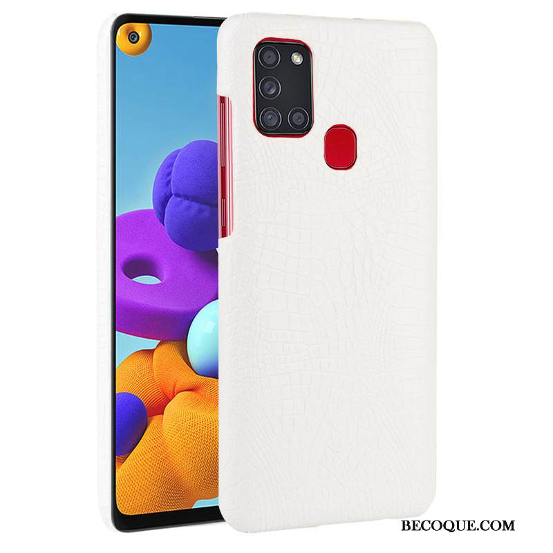 Kuori Samsung Galaxy A21s Nahka Kukkakuvio Tummansininen, Kotelo Samsung Galaxy A21s Suojaus Krokotiili Takakansi