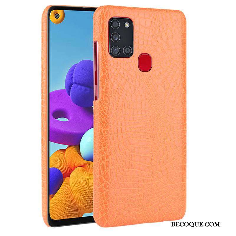 Kuori Samsung Galaxy A21s Nahka Kukkakuvio Tummansininen, Kotelo Samsung Galaxy A21s Suojaus Krokotiili Takakansi