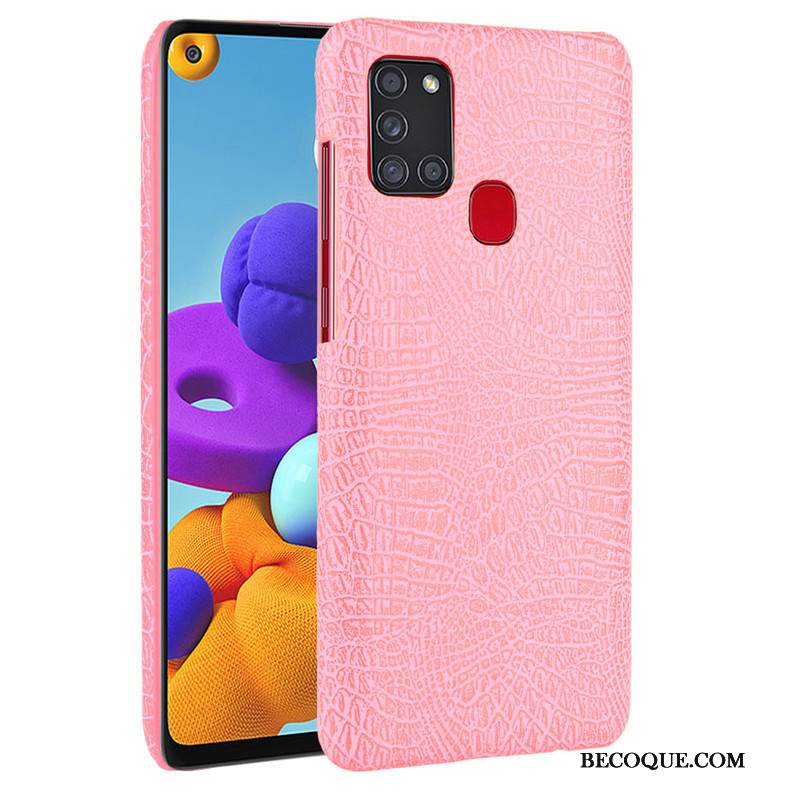 Kuori Samsung Galaxy A21s Nahka Kukkakuvio Tummansininen, Kotelo Samsung Galaxy A21s Suojaus Krokotiili Takakansi