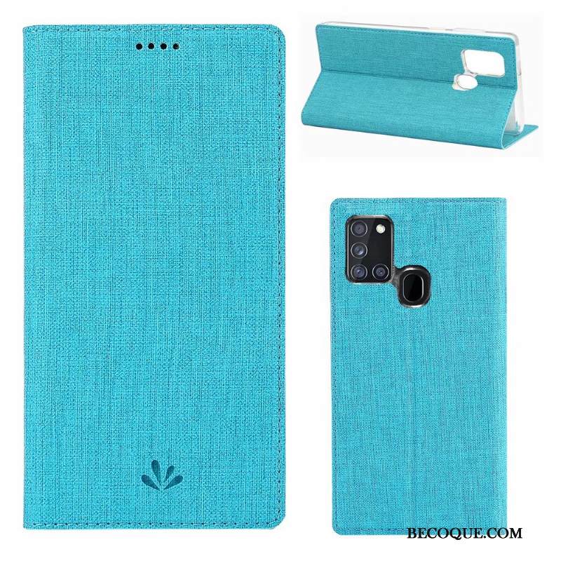 Kuori Samsung Galaxy A21s Nahka Murtumaton Harmaa, Kotelo Samsung Galaxy A21s Kuoret Puhelimen Kuoret