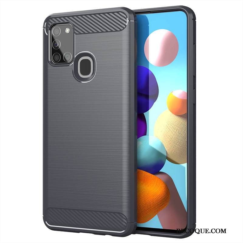 Kuori Samsung Galaxy A21s Pehmeä Neste Johdin Kukkakuvio, Kotelo Samsung Galaxy A21s Suojaus Harmaa Murtumaton
