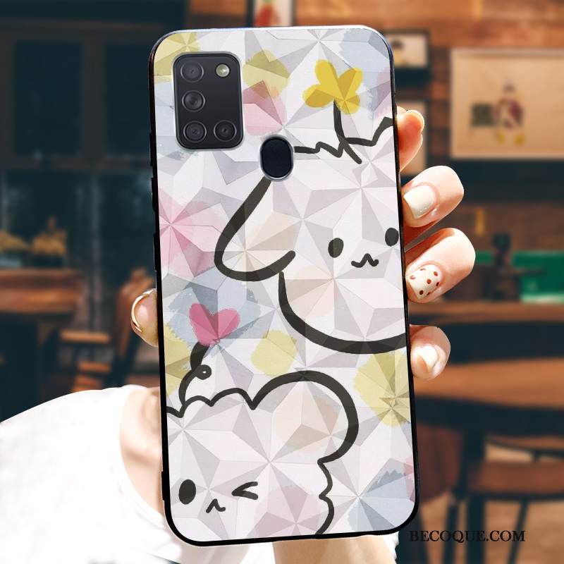 Kuori Samsung Galaxy A21s Silikoni Jauhe Kukkakuvio, Kotelo Samsung Galaxy A21s Suojaus Trendi Puhelimen Kuoret