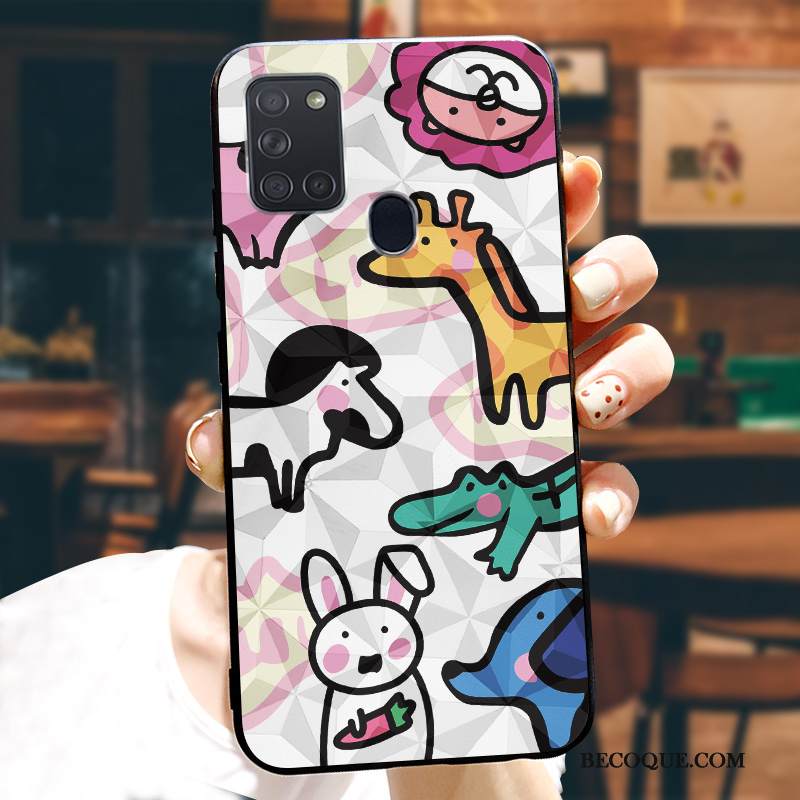 Kuori Samsung Galaxy A21s Silikoni Jauhe Kukkakuvio, Kotelo Samsung Galaxy A21s Suojaus Trendi Puhelimen Kuoret