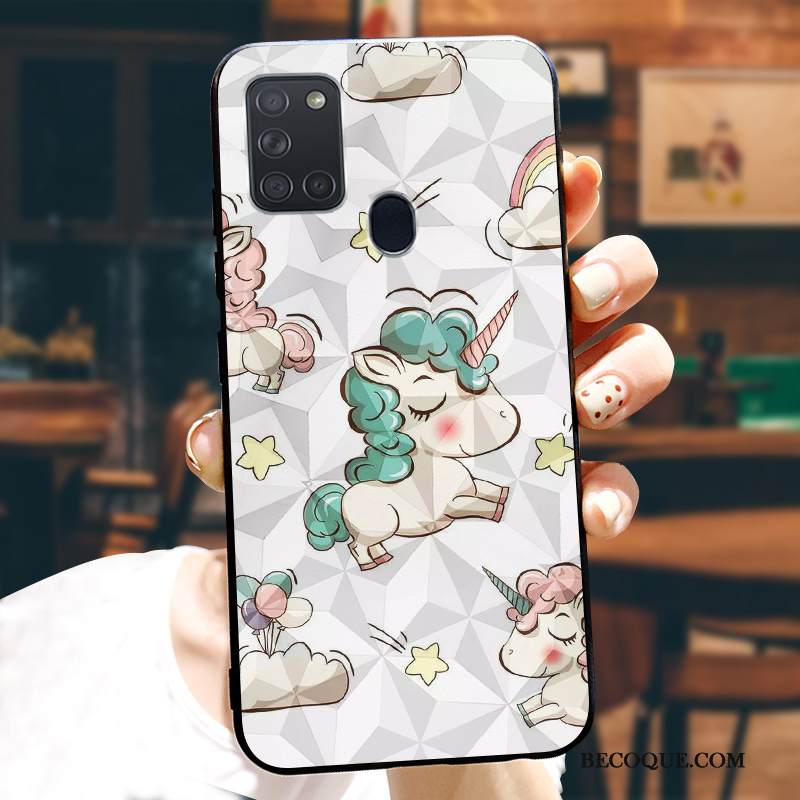Kuori Samsung Galaxy A21s Silikoni Jauhe Kukkakuvio, Kotelo Samsung Galaxy A21s Suojaus Trendi Puhelimen Kuoret