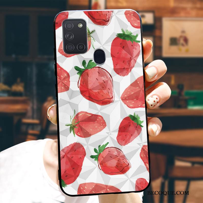 Kuori Samsung Galaxy A21s Silikoni Jauhe Kukkakuvio, Kotelo Samsung Galaxy A21s Suojaus Trendi Puhelimen Kuoret