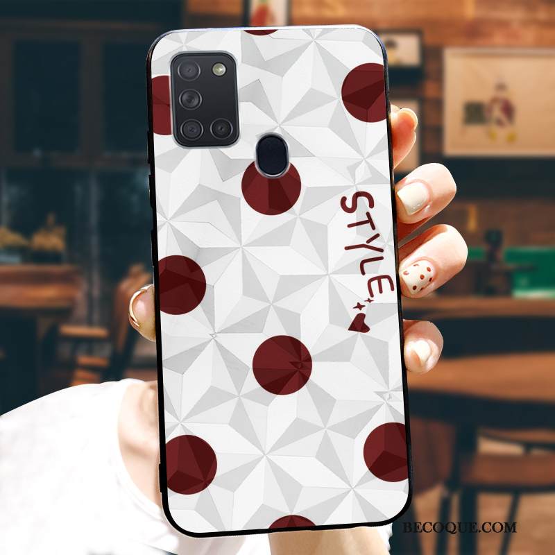 Kuori Samsung Galaxy A21s Silikoni Jauhe Kukkakuvio, Kotelo Samsung Galaxy A21s Suojaus Trendi Puhelimen Kuoret