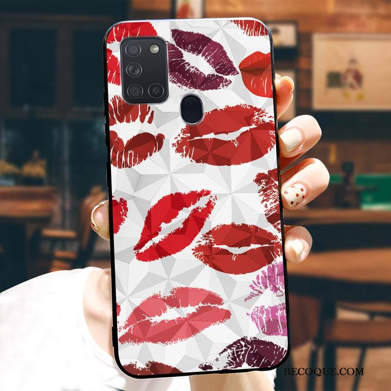 Kuori Samsung Galaxy A21s Silikoni Jauhe Kukkakuvio, Kotelo Samsung Galaxy A21s Suojaus Trendi Puhelimen Kuoret